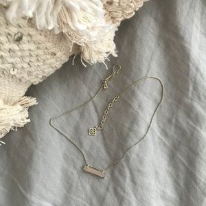 Leanor Bar Pendant Necklace in Iridescent Drusy